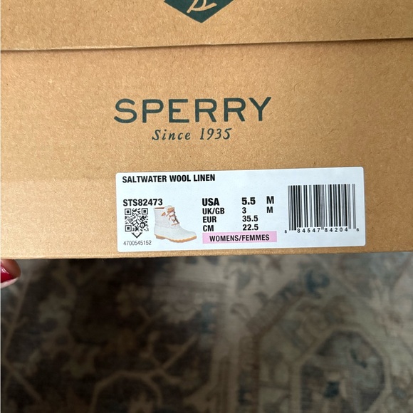 Sperry Saltwater Wool Linen Boots - Beige - Picture 3 of 5